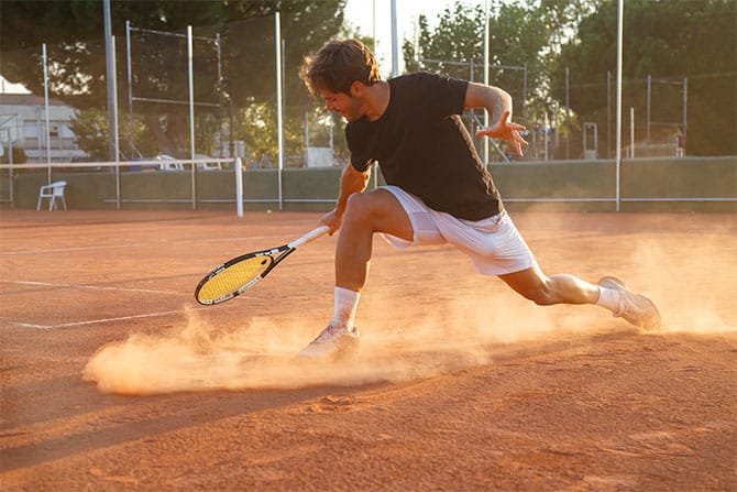 Barefoot Naked Without Rackets Tennis Without Plastic