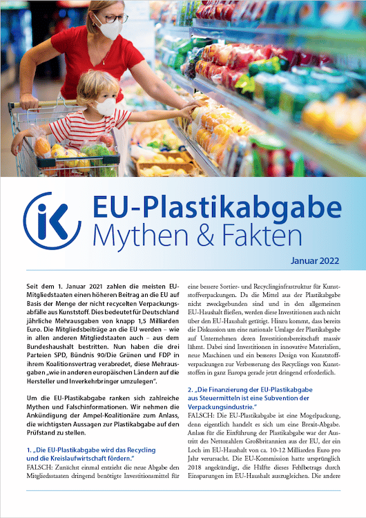 IK Positionspapier EU Plastiksteuer