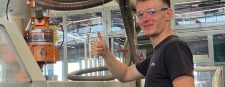Mathis Leverenz - Auszubildender zum Kunststoff- und Kautschuktechnologen Fachrichtung Formteile bei Pöppelmann GmbH & Co. KG